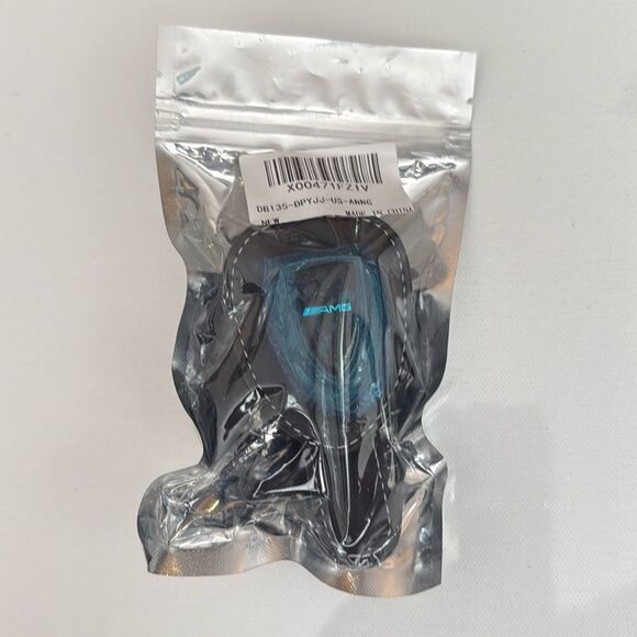 AMG Mercedes Sunglass Holder for Car with Logo Black PU Leather NWT - Picture 10 of 10